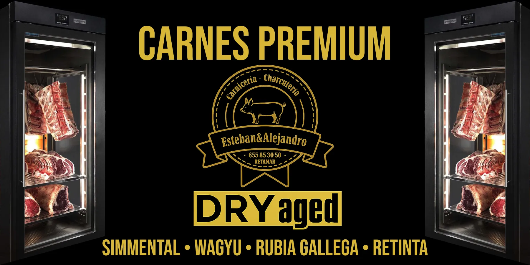 Carnes Premium Dry Aged — Simmental, Wagyu, Rubia Gallega, Retinta
